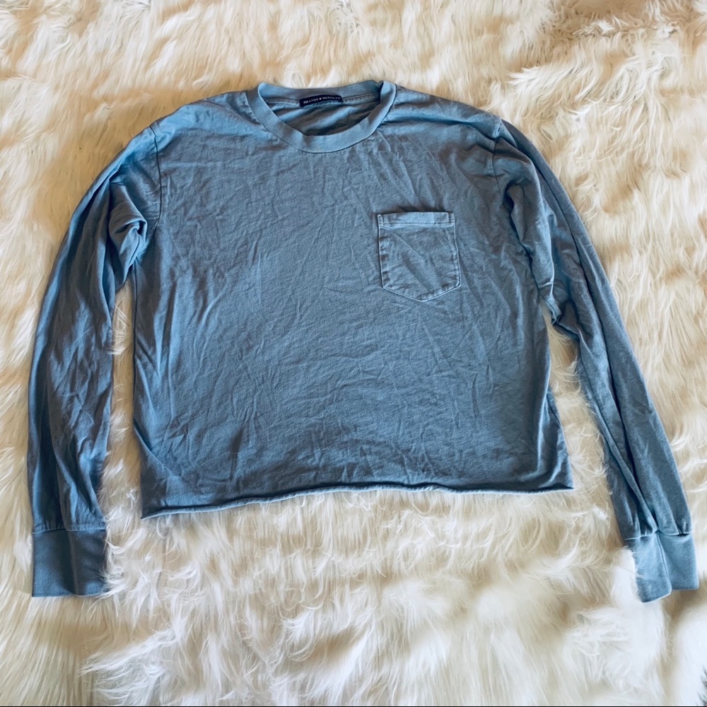 Brandy Melville one size cropped long sleeve tee - Picture 1 of 7